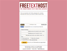 Tablet Screenshot of freetexthost.com